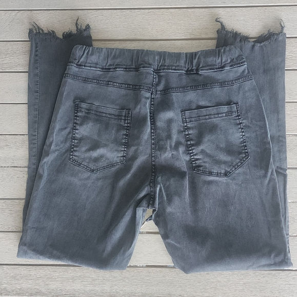 Malibu Road | Distressed Black Drawstring Pants | SZ M - Picture 2 of 4